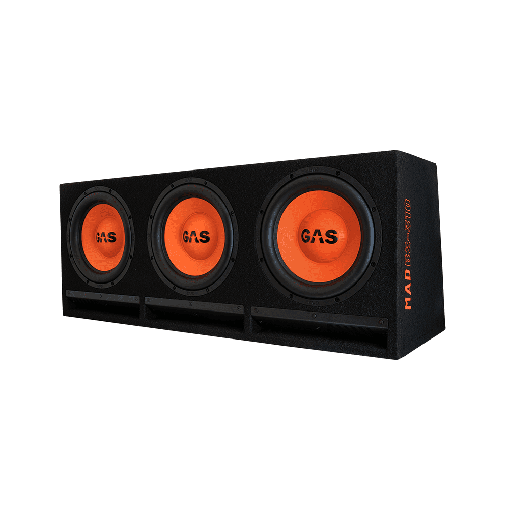 סאב וופר משולש לרכב בתיבה מקורית GAS MAD B2 310 900RMS