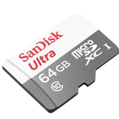 כרטיס זיכרון למצלמת דרך SanDisk Ultra 64GB עם מהירות של 100MB/s